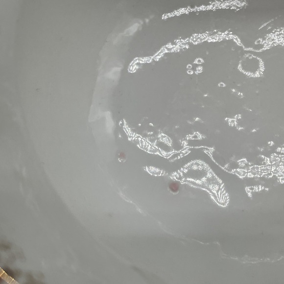 Vintage 3 Legged Lefton China Hand Painted Bowl/Planter Marked 50441 Gold Pink - Picture 7 of 9